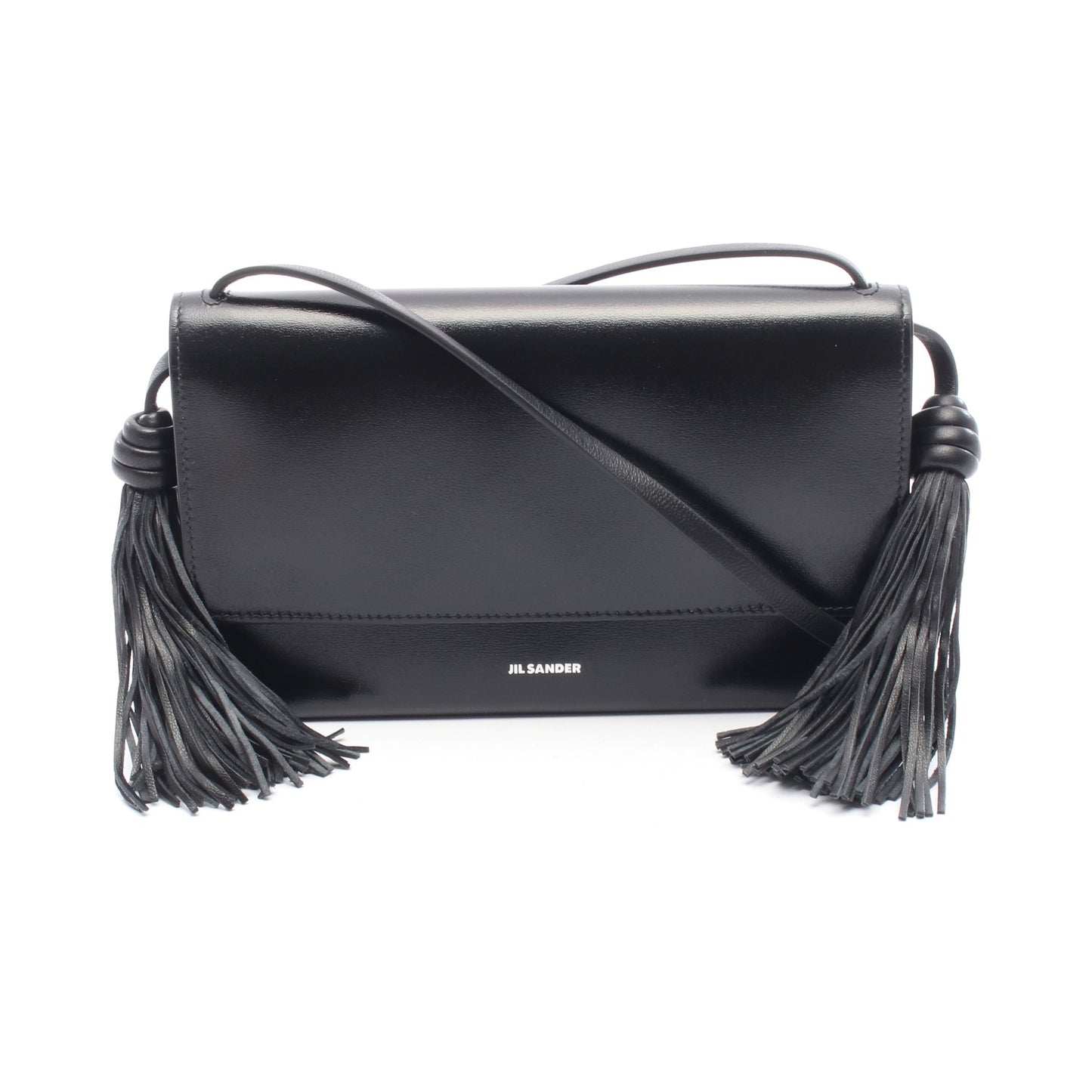 TASSEL ショルダーバッグ レザー ブラック ジルサンダー バッグ JIL SANDER