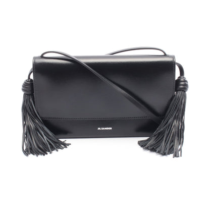 TASSEL ショルダーバッグ レザー ブラック ジルサンダー バッグ JIL SANDER