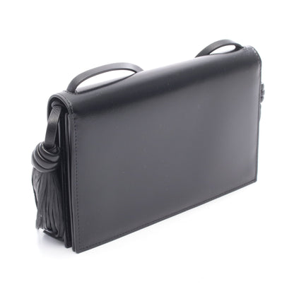 TASSEL ショルダーバッグ レザー ブラック ジルサンダー バッグ JIL SANDER