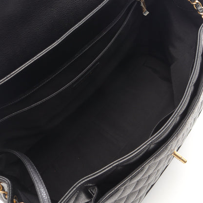 マトラッセ チェーンショルダーバッグ チェーントートバッグ キャビアスキン ブラック ゴールド金具 シャネル バッグ CHANEL