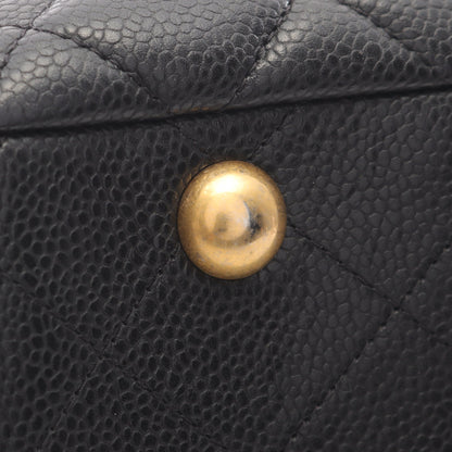 マトラッセ チェーンショルダーバッグ チェーントートバッグ キャビアスキン ブラック ゴールド金具 シャネル バッグ CHANEL