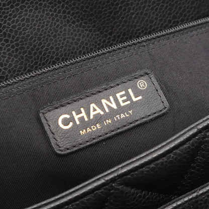 マトラッセ チェーンショルダーバッグ チェーントートバッグ キャビアスキン ブラック ゴールド金具 シャネル バッグ CHANEL