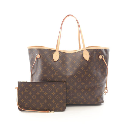 ネヴァーフルGM モノグラム ショルダーバッグ トートバッグ PVC レザー ブラウン ルイヴィトン バッグ LOUIS VUITTON