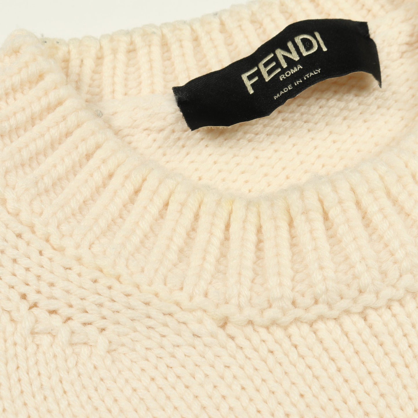 ロゴ ニット ウール アイボリー フェンディ トップス FENDI