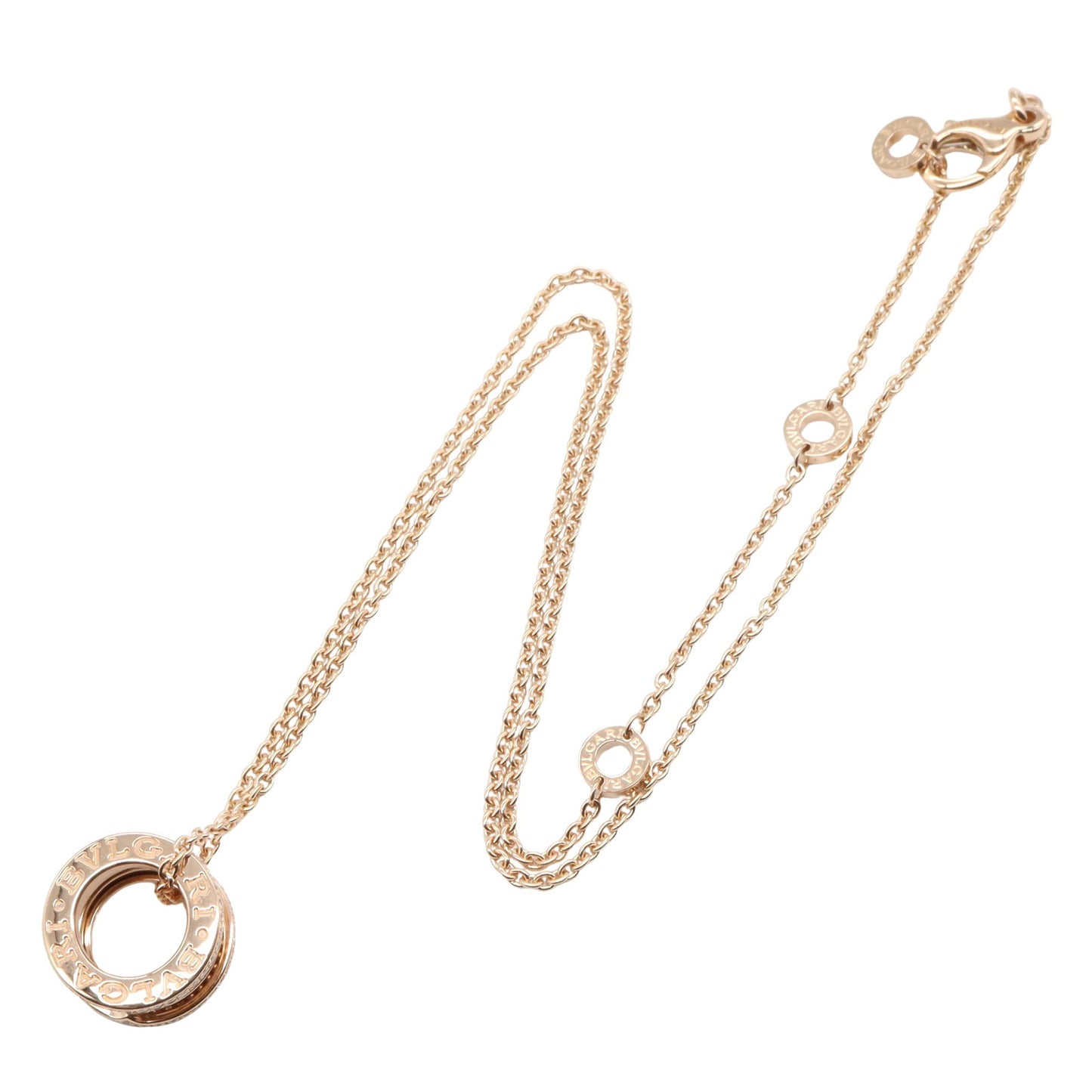 B-zero1 ビーゼロワン ネックレス ダイヤ ネックレス K18PG（ピンクゴールド） ダイヤモンド クリア ブルガリ アクセサリー BVLGARI