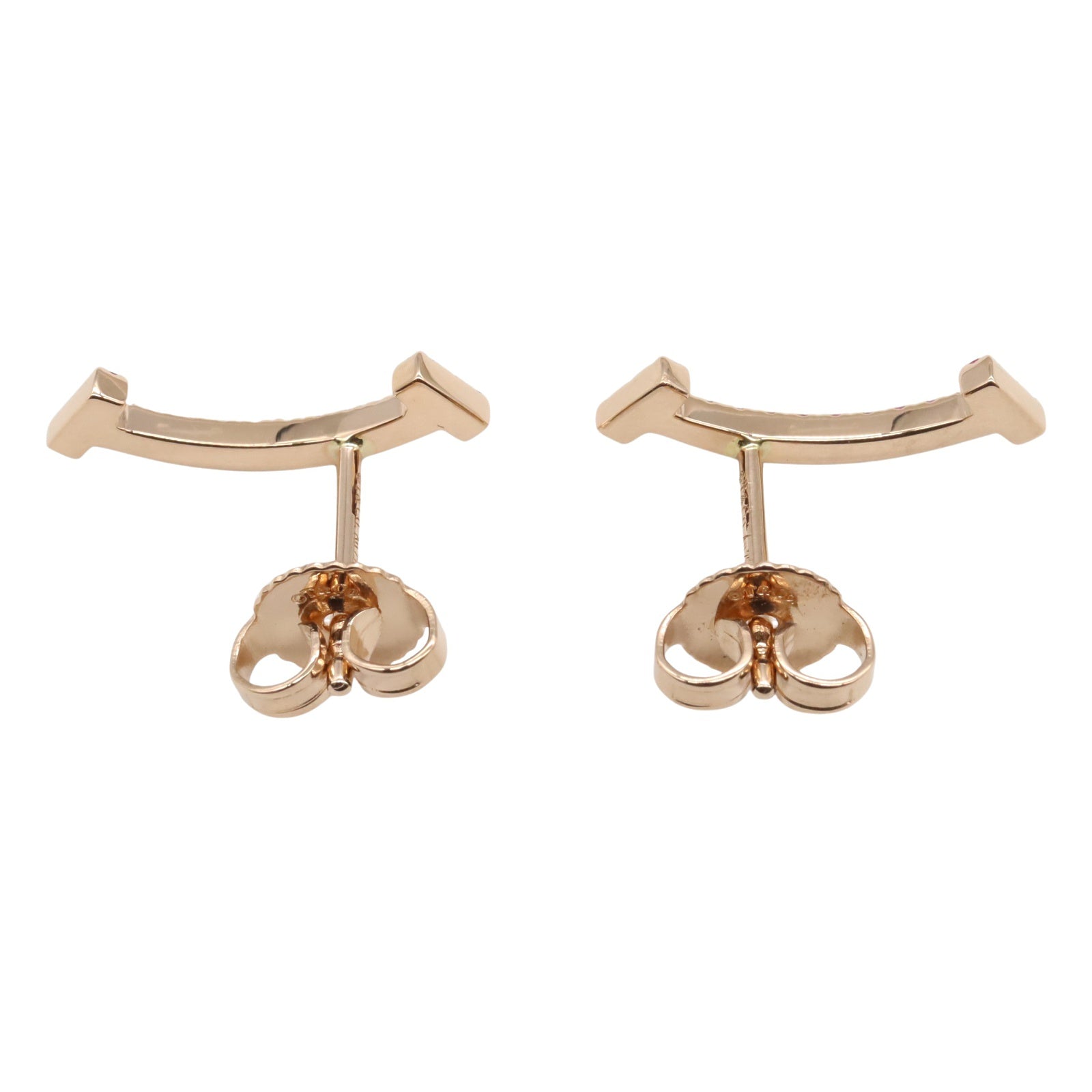 Tスマイルミニ ピンクサファイア ピアス ピアス K18PG（ピンクゴールド