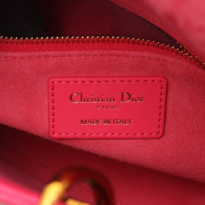レディディオール スモール カナージュ ハンドバッグ レザー ピンクパープル 2WAY クリスチャンディオール バッグ Christian Dior