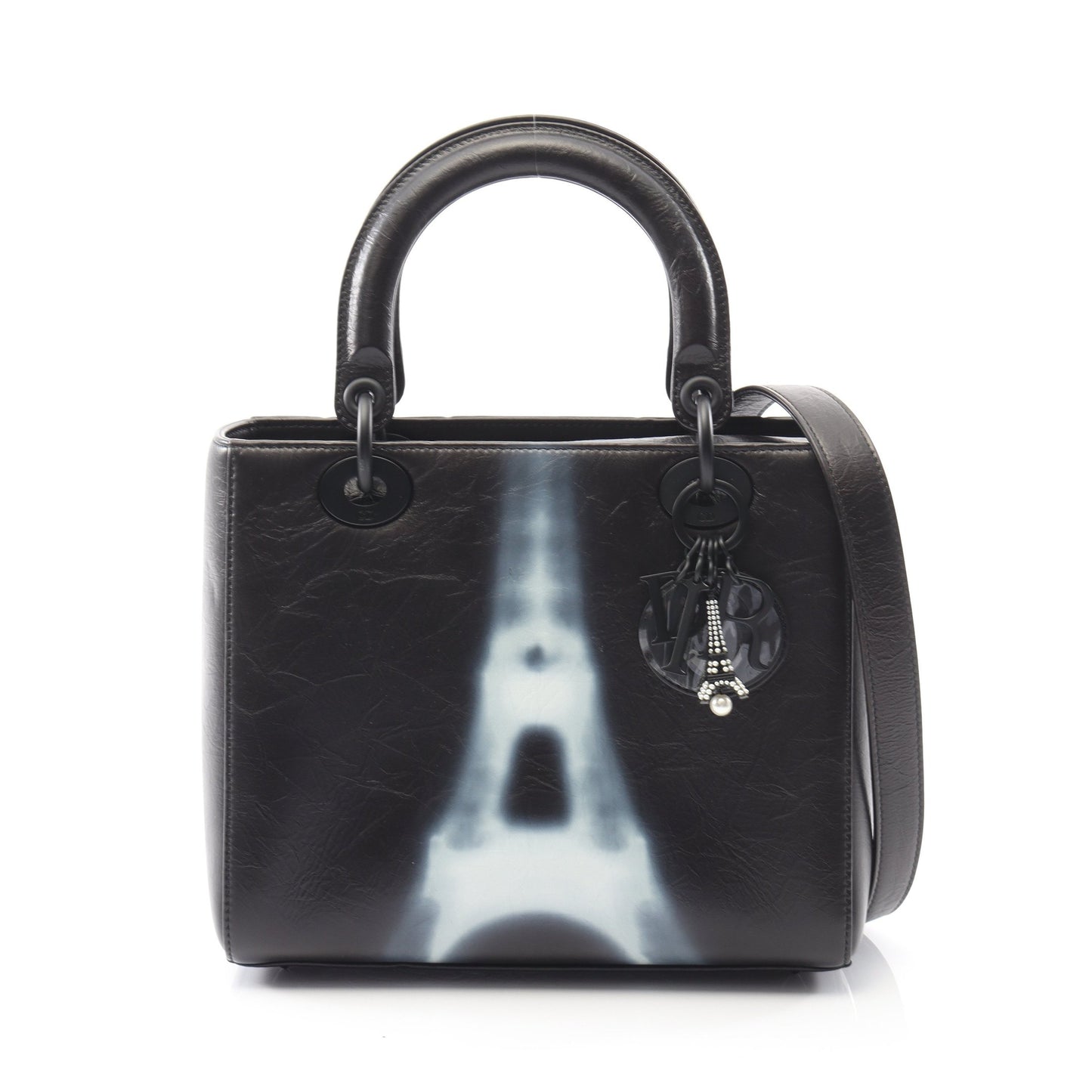 LADY DIOR レディディオール ハンドバッグ レザー ブラック 2WAY クリスチャンディオール バッグ Christian Dior