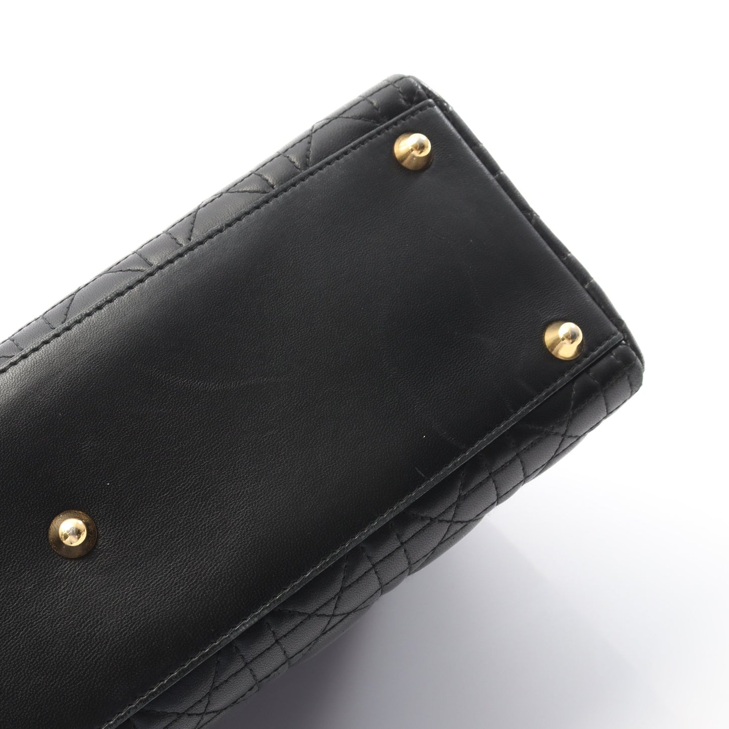 レディディオール ラージ カナージュ ハンドバッグ レザー ブラック 2WAY クリスチャンディオール バッグ Christian Dior