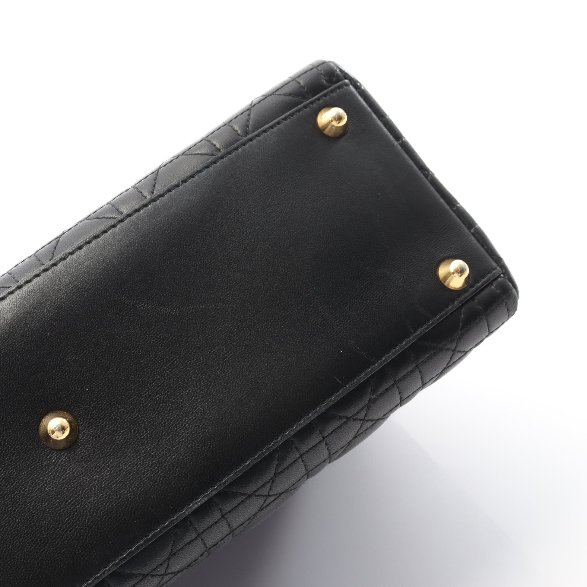 レディディオール ラージ カナージュ ハンドバッグ レザー ブラック 2WAY クリスチャンディオール バッグ Christian Dior