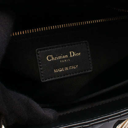 LADY DIOR レディディオール カナージュ ハンドバッグ レザー ブラック 2WAY クリスチャンディオール バッグ Christian Dior