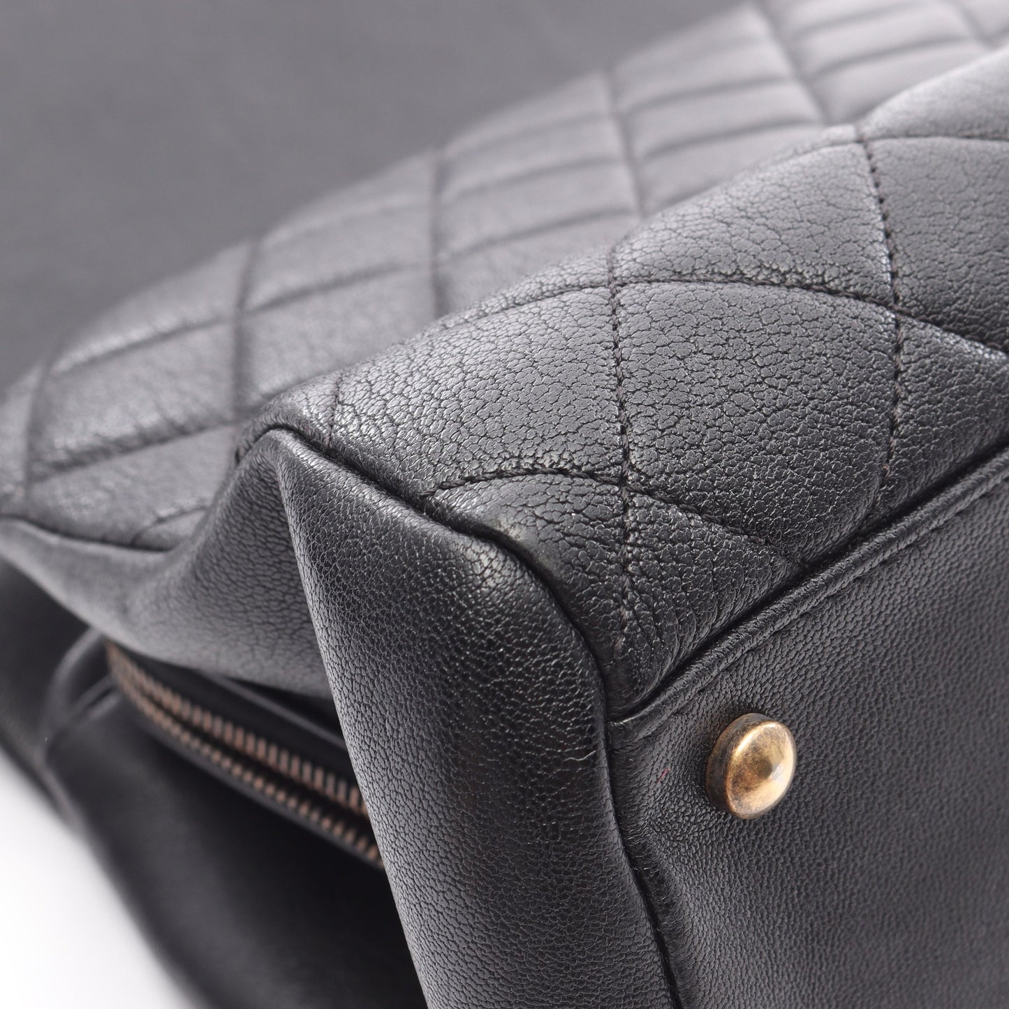マトラッセ チェーンハンドバッグ レザー ブラック ゴールド金具 2WAY シャネル バッグ CHANEL