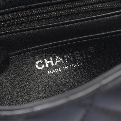 ミニマトラッセ チェーンショルダーバッグ ラムスキン ブラック シルバー金具 シャネル バッグ CHANEL