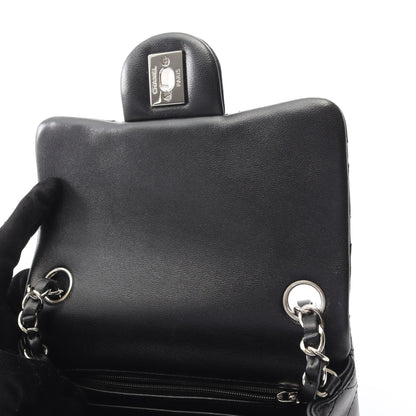 ミニマトラッセ チェーンショルダーバッグ ラムスキン ブラック シルバー金具 シャネル バッグ CHANEL
