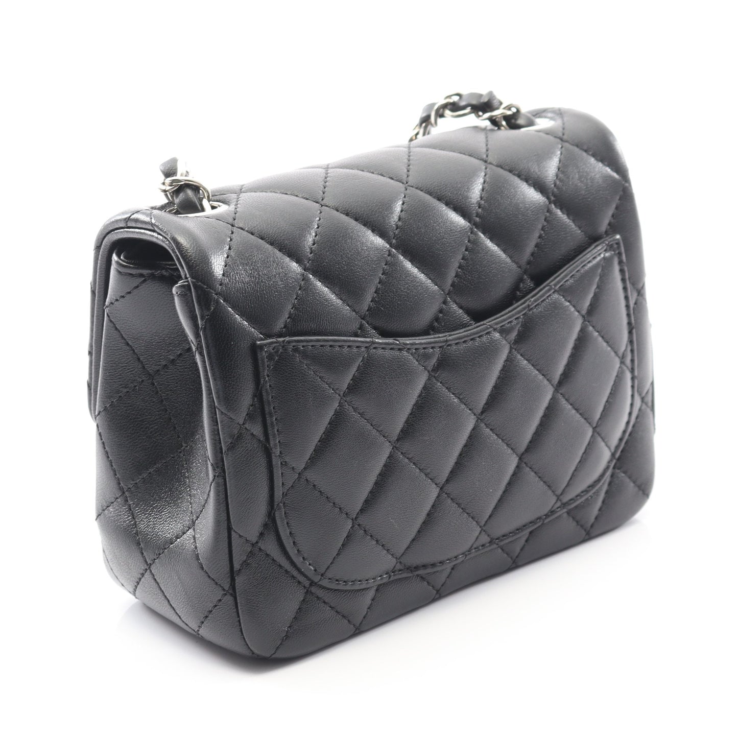 ミニマトラッセ チェーンショルダーバッグ ラムスキン ブラック シルバー金具 シャネル バッグ CHANEL