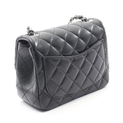 ミニマトラッセ チェーンショルダーバッグ ラムスキン ブラック シルバー金具 シャネル バッグ CHANEL