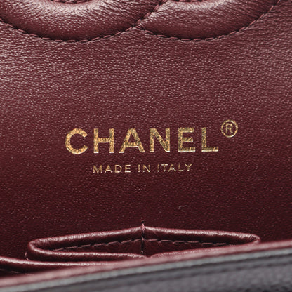 マトラッセ Wフラップ Wチェーンショルダーバッグ キャビアスキン ブラック ゴールド金具 シャネル バッグ CHANEL