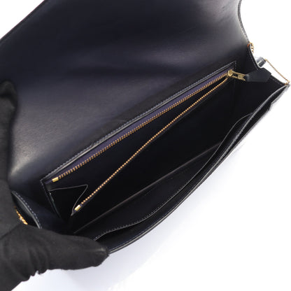 リディ ブルーインディゴ ショルダーバッグ ボックスカーフ ネイビー ゴールド金具 ○P刻印 エルメス バッグ HERMES