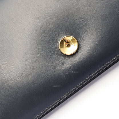 リディ ブルーインディゴ ショルダーバッグ ボックスカーフ ネイビー ゴールド金具 ○P刻印 エルメス バッグ HERMES