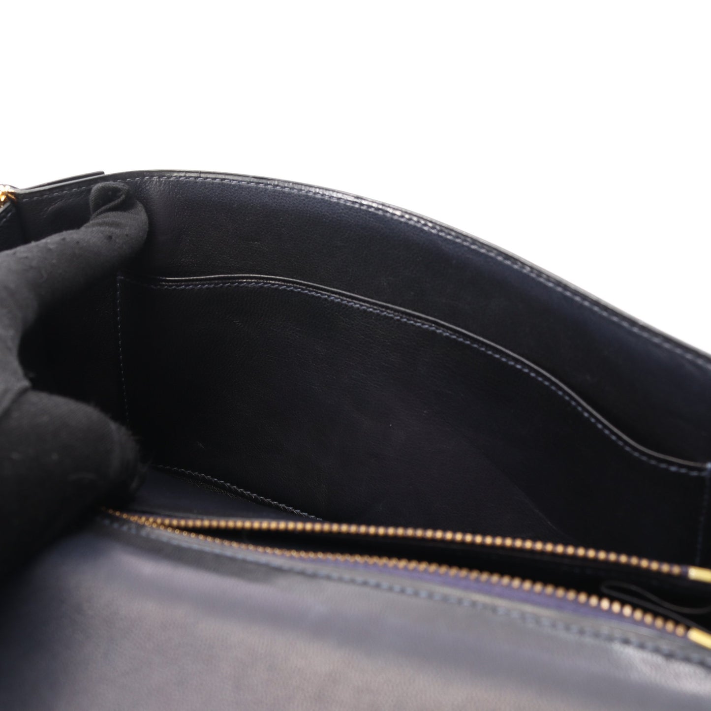 リディ ブルーインディゴ ショルダーバッグ ボックスカーフ ネイビー ゴールド金具 ○P刻印 エルメス バッグ HERMES