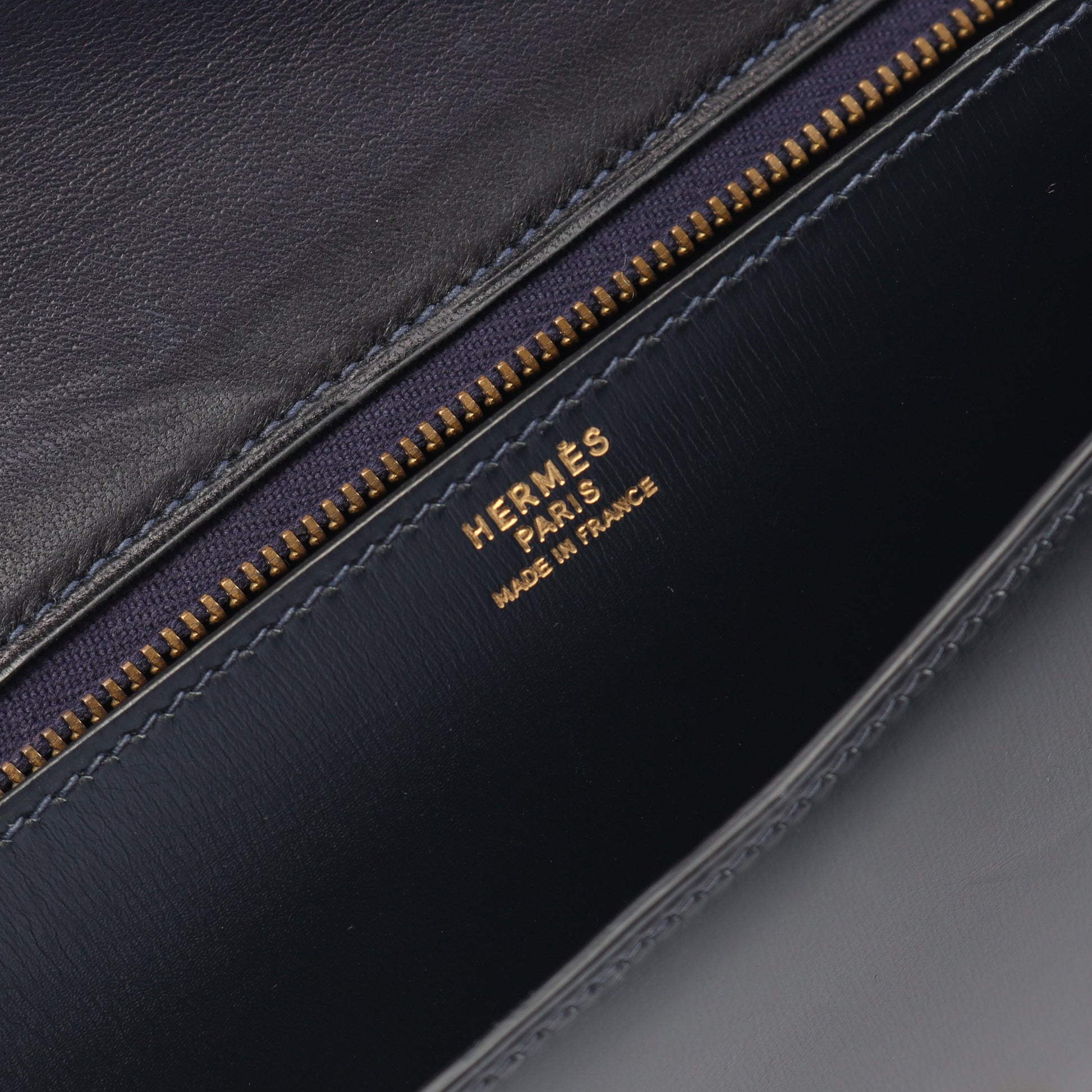 リディ ブルーインディゴ ショルダーバッグ ボックスカーフ ネイビー ゴールド金具 ○P刻印 エルメス バッグ HERMES