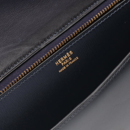 リディ ブルーインディゴ ショルダーバッグ ボックスカーフ ネイビー ゴールド金具 ○P刻印 エルメス バッグ HERMES