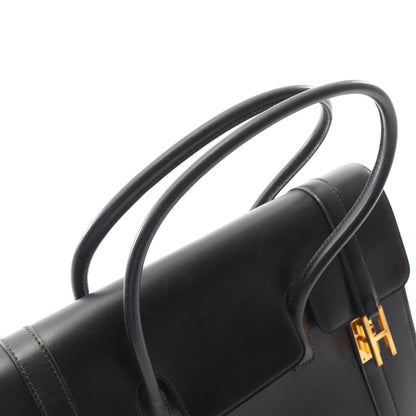 ドラッグ30 ハンドバッグ ボックスカーフ ブラック ゴールド金具 ○G刻印 エルメス バッグ HERMES