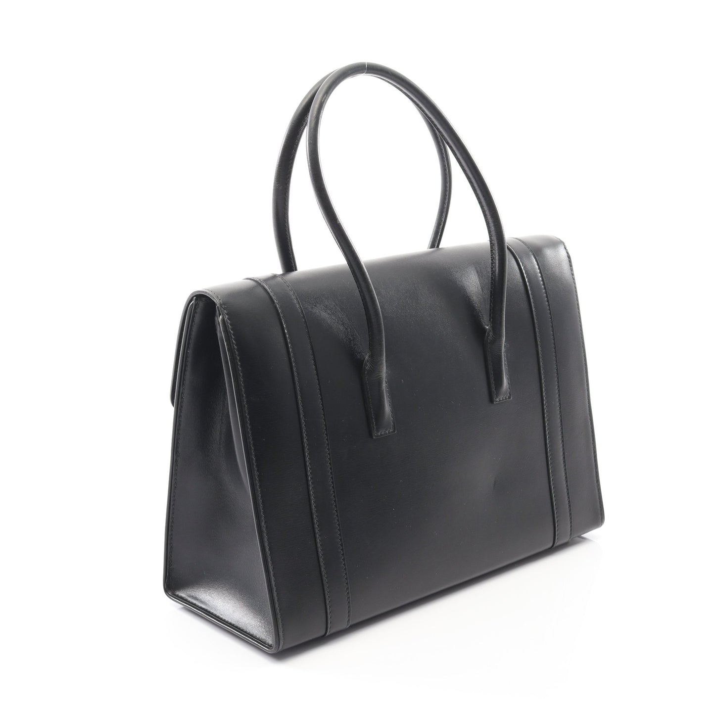 ドラッグ30 ハンドバッグ ボックスカーフ ブラック ゴールド金具 ○G刻印 エルメス バッグ HERMES