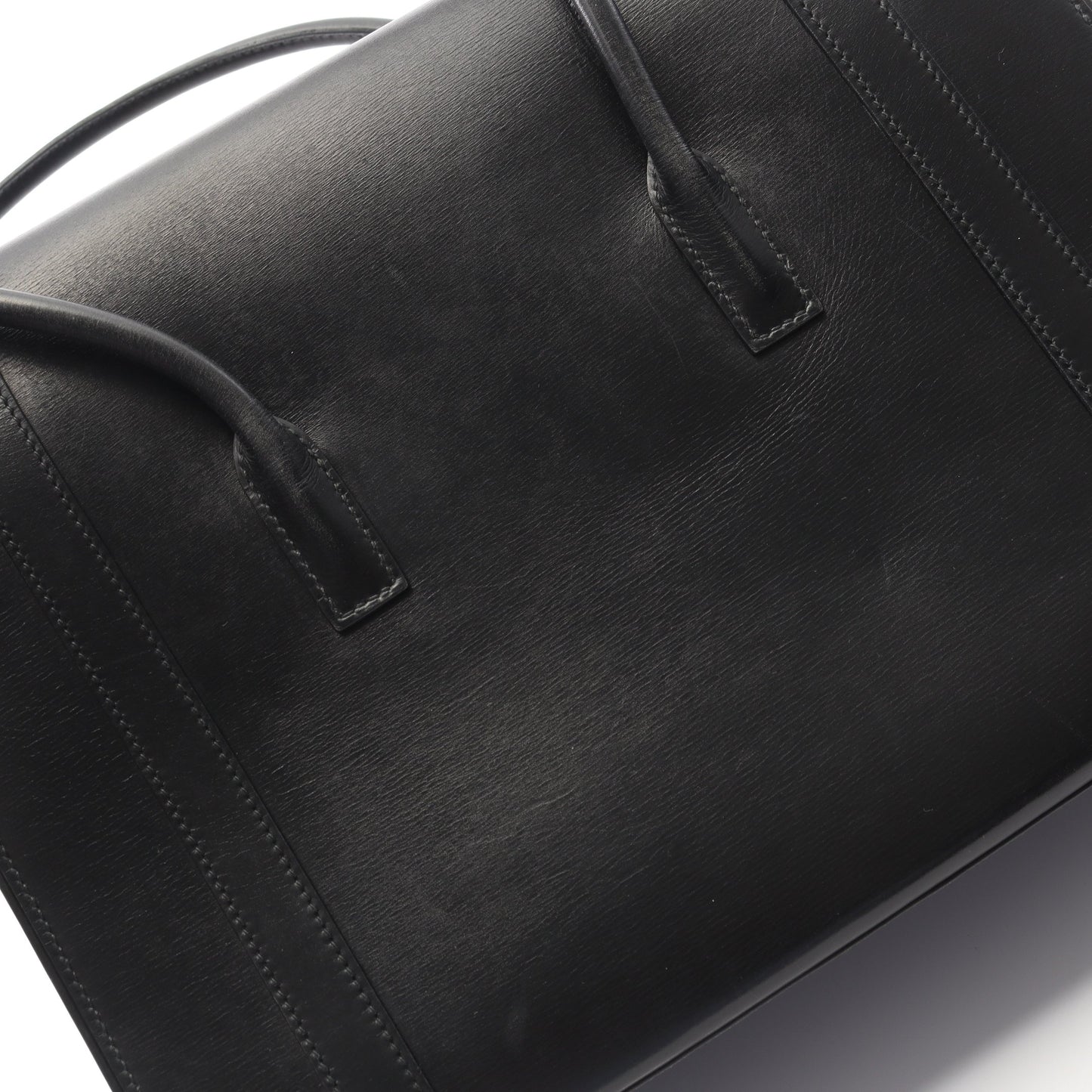 ドラッグ30 ハンドバッグ ボックスカーフ ブラック ゴールド金具 ○G刻印 エルメス バッグ HERMES