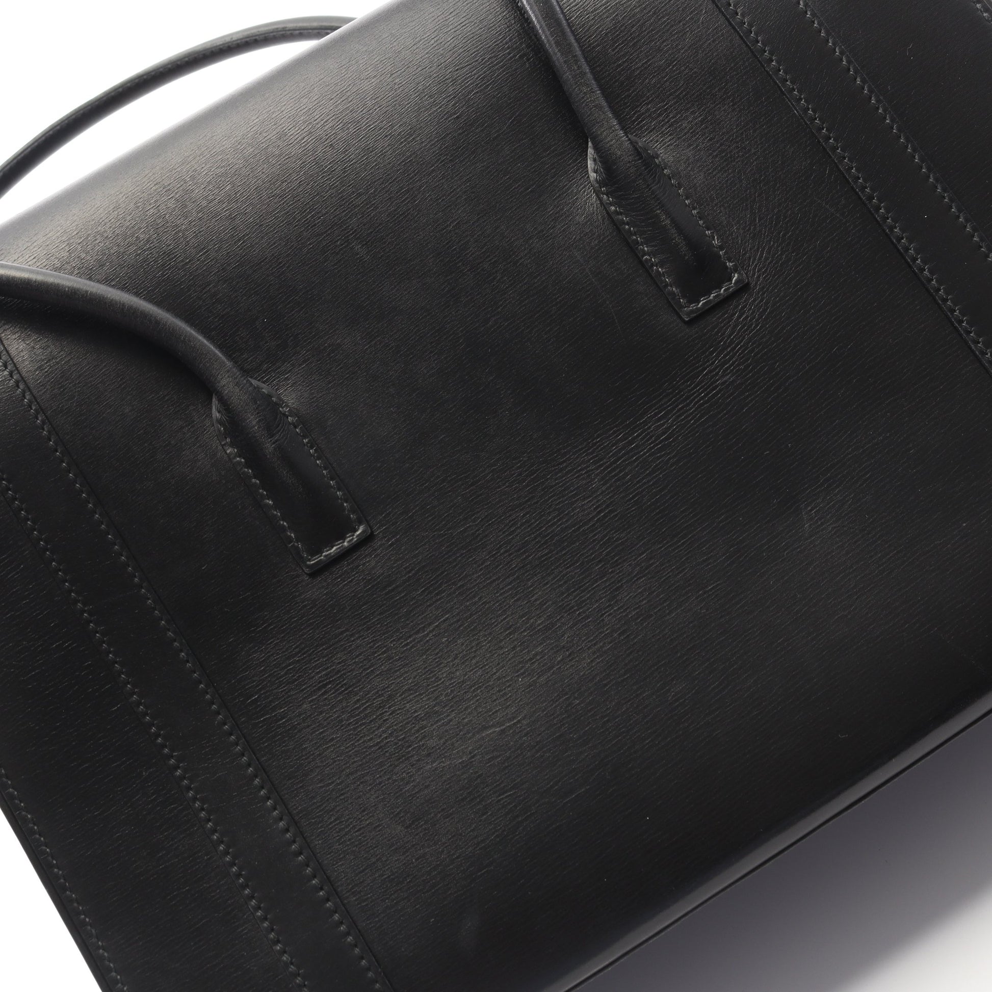 ドラッグ30 ハンドバッグ ボックスカーフ ブラック ゴールド金具 ○G刻印 エルメス バッグ HERMES