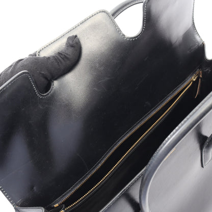 ドラッグ30 ハンドバッグ ボックスカーフ ブラック ゴールド金具 ○G刻印 エルメス バッグ HERMES