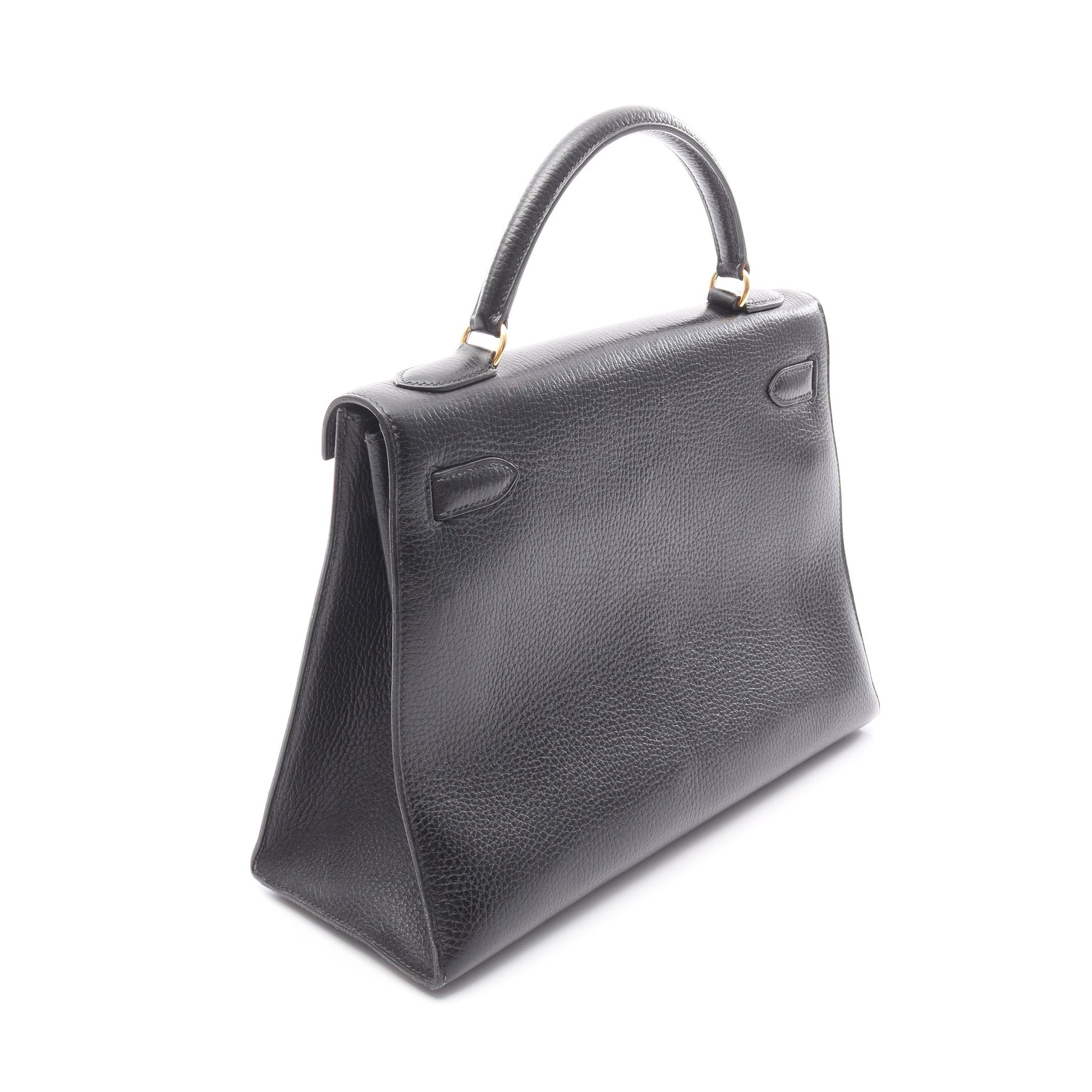 ケリー32 ハンドバッグ アルデンヌ ブラック ゴールド金具 外縫い ○Y刻印 エルメス バッグ HERMES