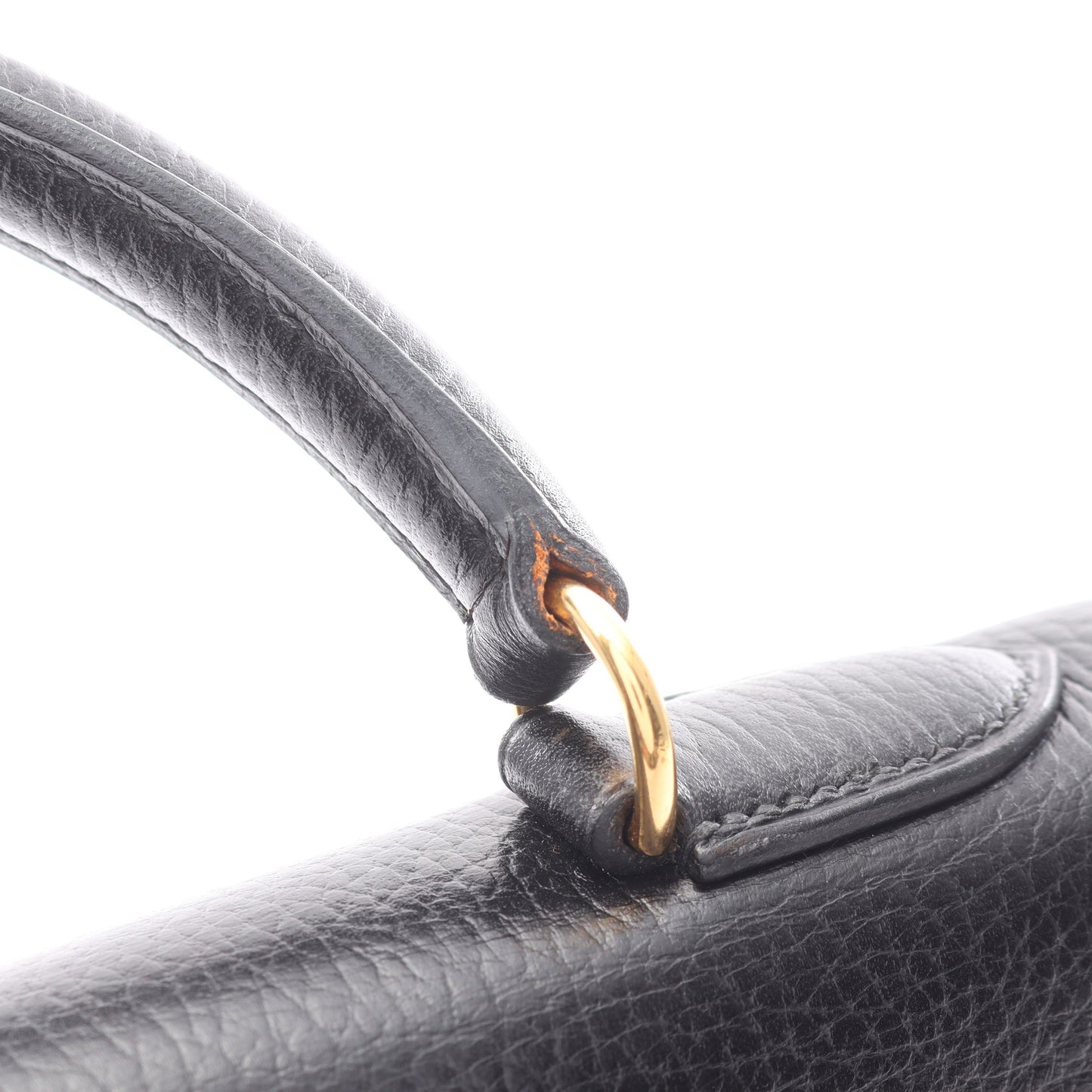 ケリー32 ハンドバッグ アルデンヌ ブラック ゴールド金具 外縫い ○Y刻印 エルメス バッグ HERMES