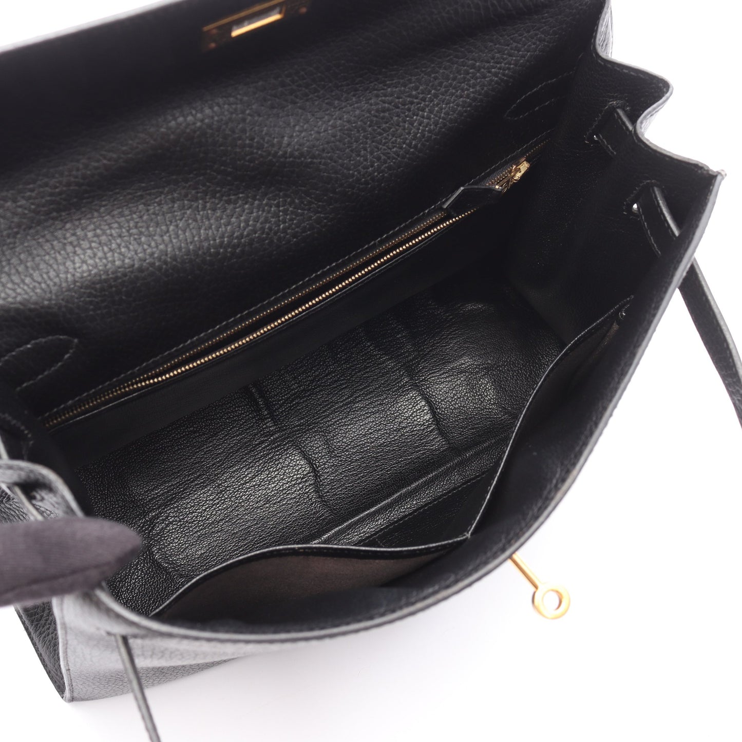 ケリー32 ハンドバッグ アルデンヌ ブラック ゴールド金具 外縫い ○Y刻印 エルメス バッグ HERMES