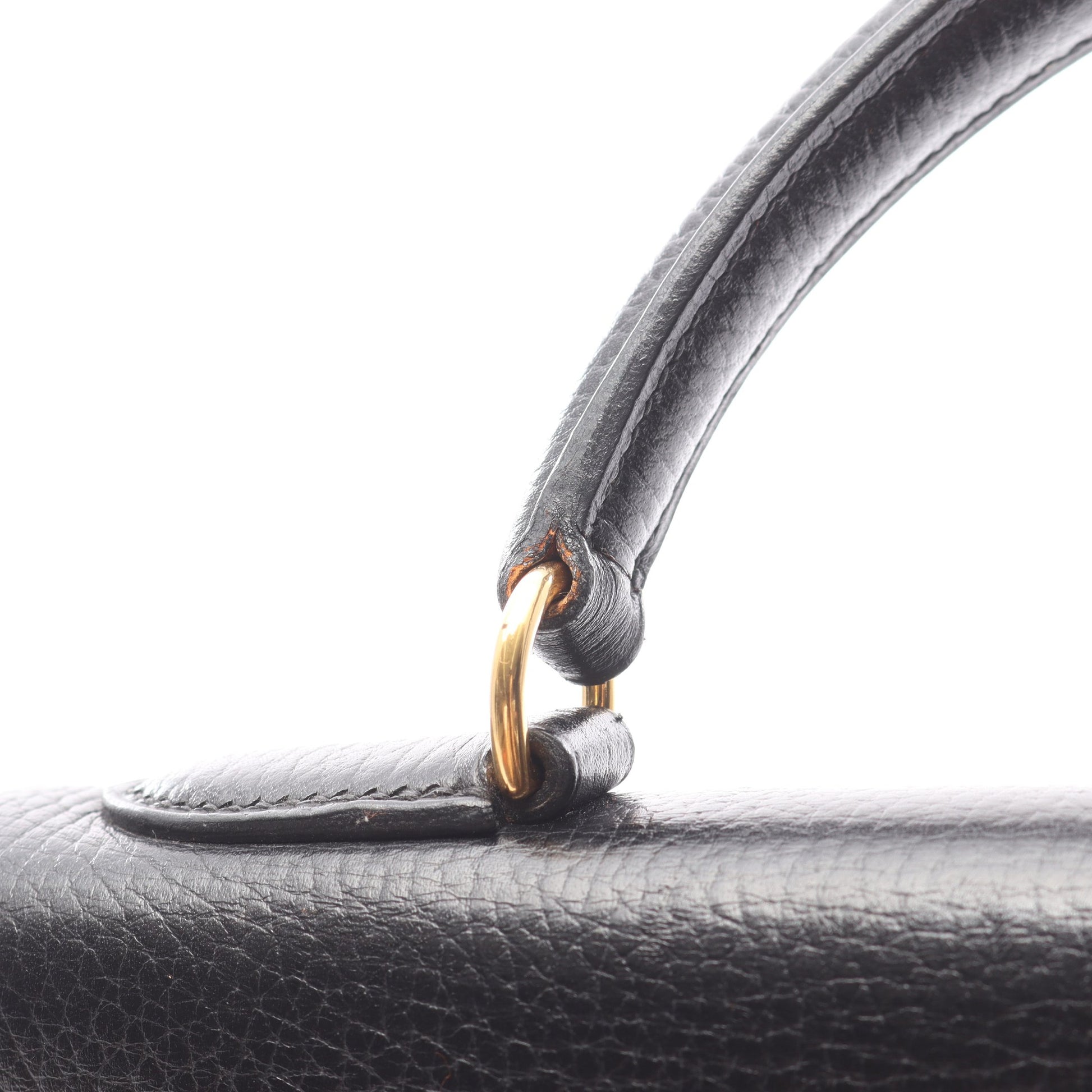 ケリー32 ハンドバッグ アルデンヌ ブラック ゴールド金具 外縫い ○Y刻印 エルメス バッグ HERMES
