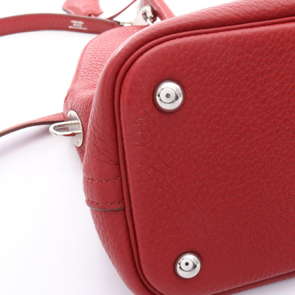 ボリード31 ルージュカザック ハンドバッグ トリヨンクレマンス レッド シルバー金具 2WAY □R刻印 エルメス バッグ HERMES