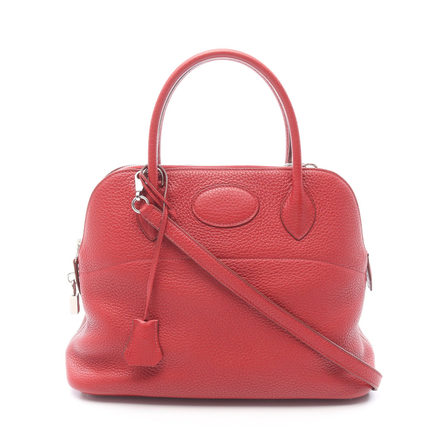 ボリード31 ルージュカザック ハンドバッグ トリヨンクレマンス レッド シルバー金具 2WAY □R刻印 エルメス バッグ HERMES