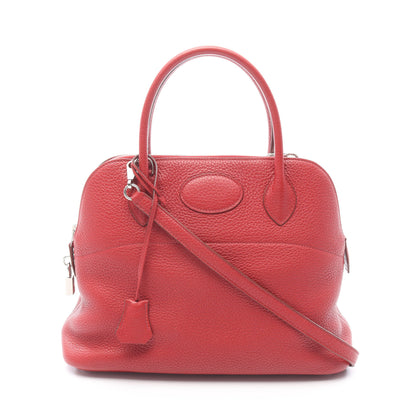 ボリード31 ルージュカザック ハンドバッグ トリヨンクレマンス レッド シルバー金具 2WAY □R刻印 エルメス バッグ HERMES