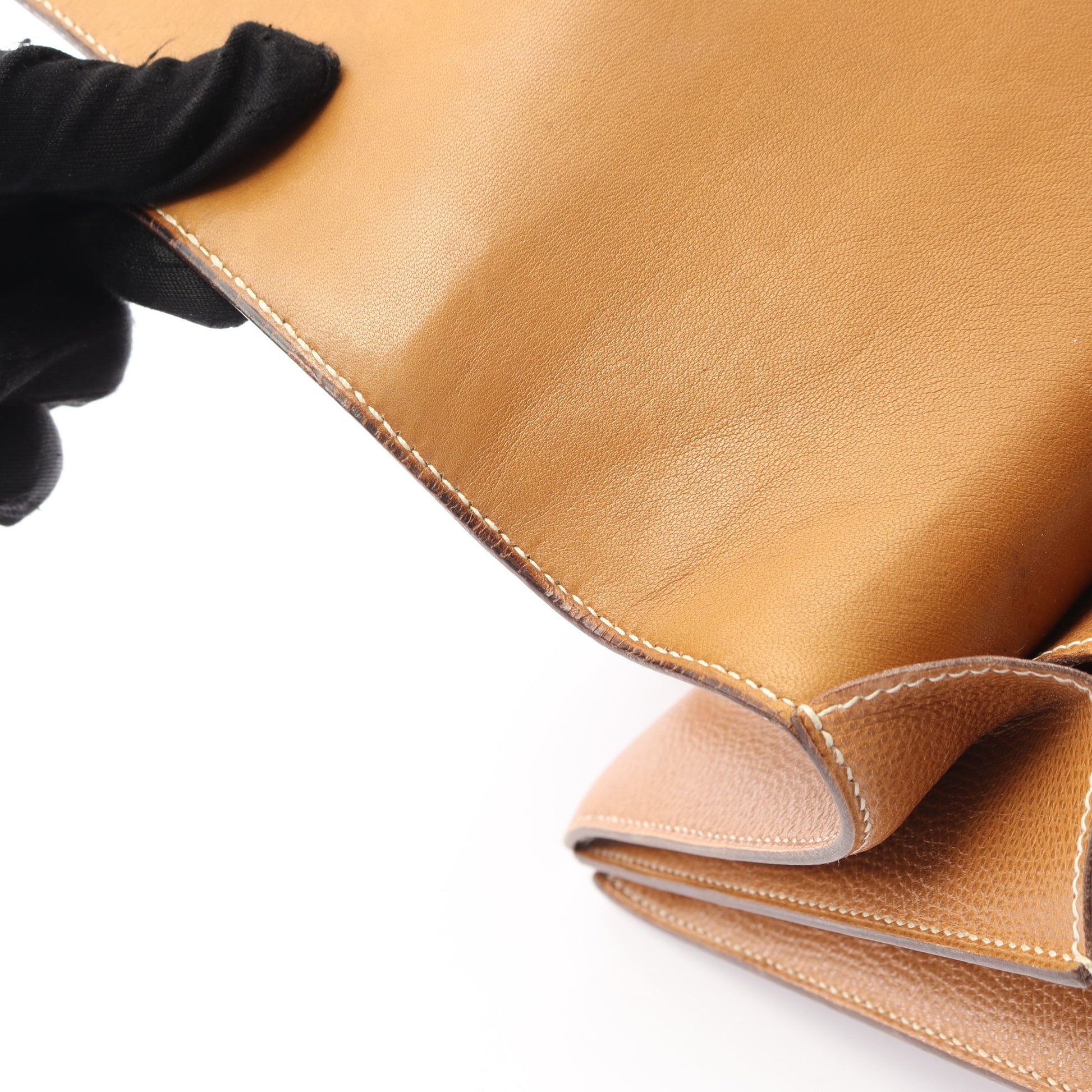 ピアノ ゴールド ハンドバッグ クシュベル ライトブラウン ゴールド金具 ○P刻印 エルメス バッグ HERMES