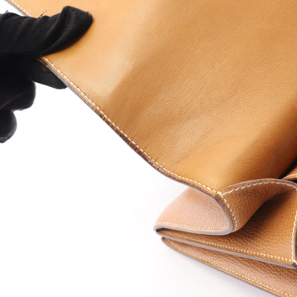 ピアノ ゴールド ハンドバッグ クシュベル ライトブラウン ゴールド金具 ○P刻印 エルメス バッグ HERMES