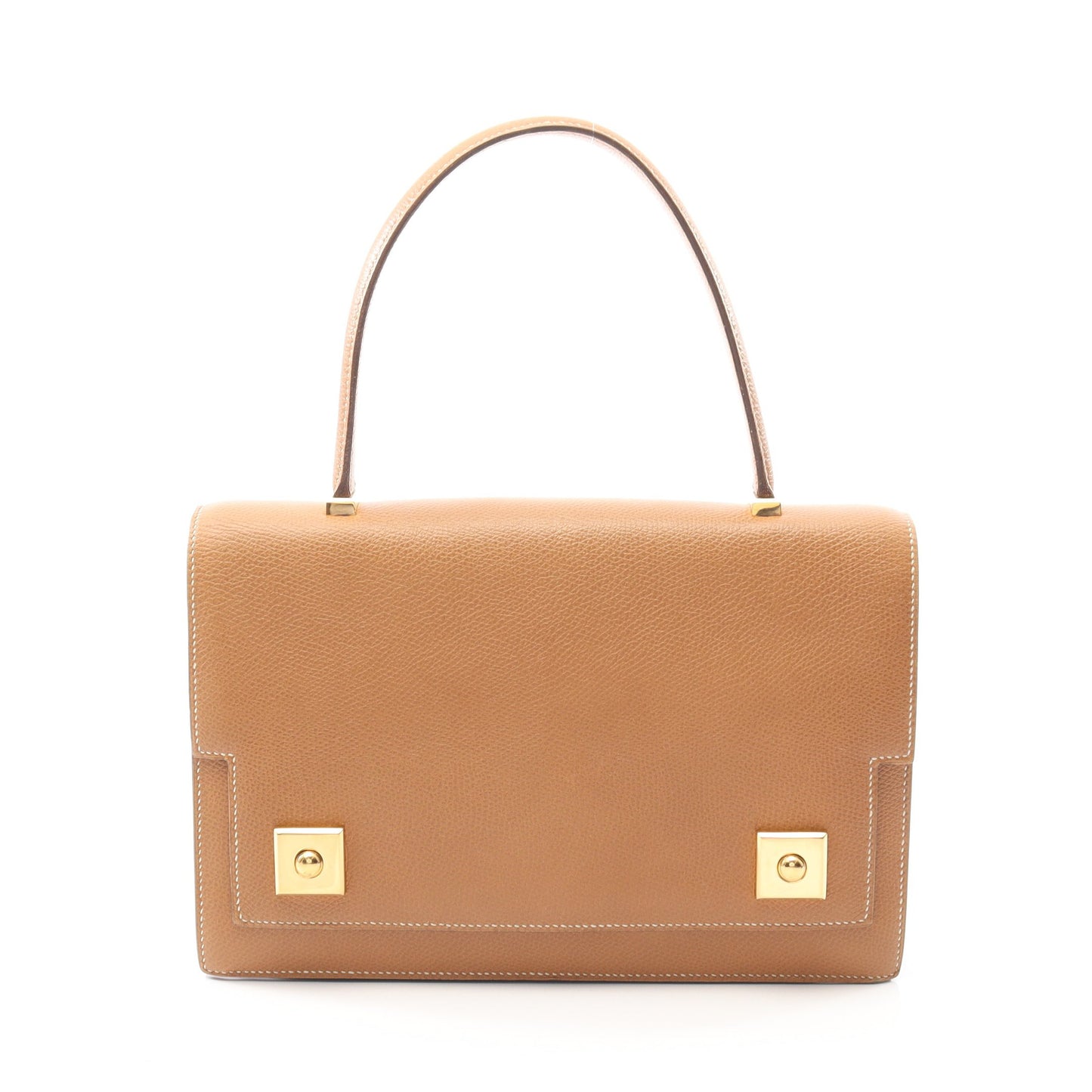 ピアノ ゴールド ハンドバッグ クシュベル ライトブラウン ゴールド金具 ○P刻印 エルメス バッグ HERMES