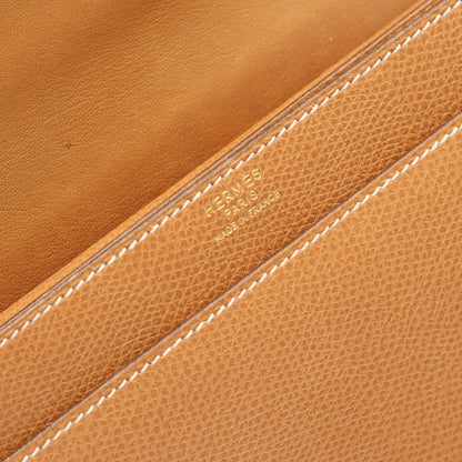 ピアノ ゴールド ハンドバッグ クシュベル ライトブラウン ゴールド金具 ○P刻印 エルメス バッグ HERMES