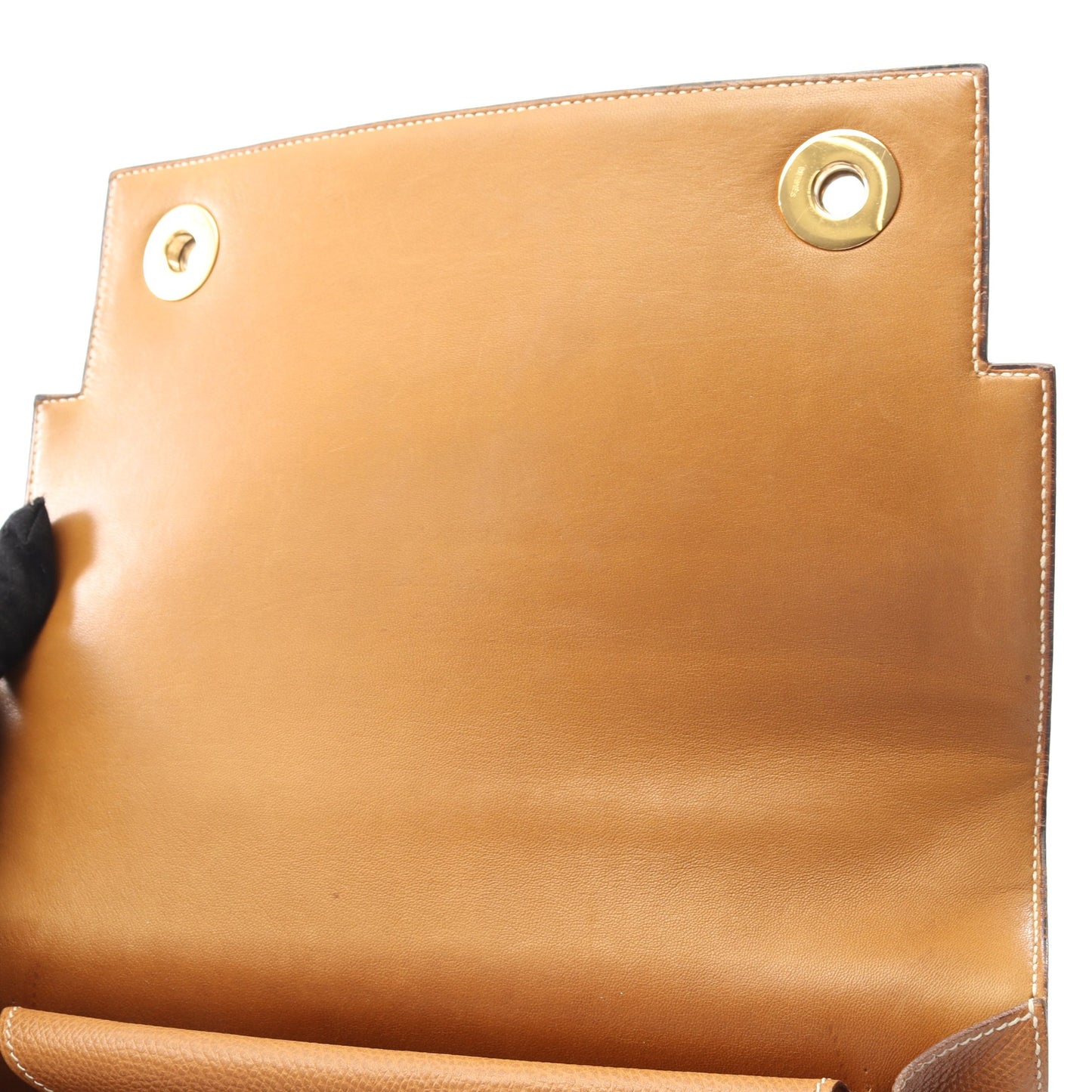 ピアノ ゴールド ハンドバッグ クシュベル ライトブラウン ゴールド金具 ○P刻印 エルメス バッグ HERMES