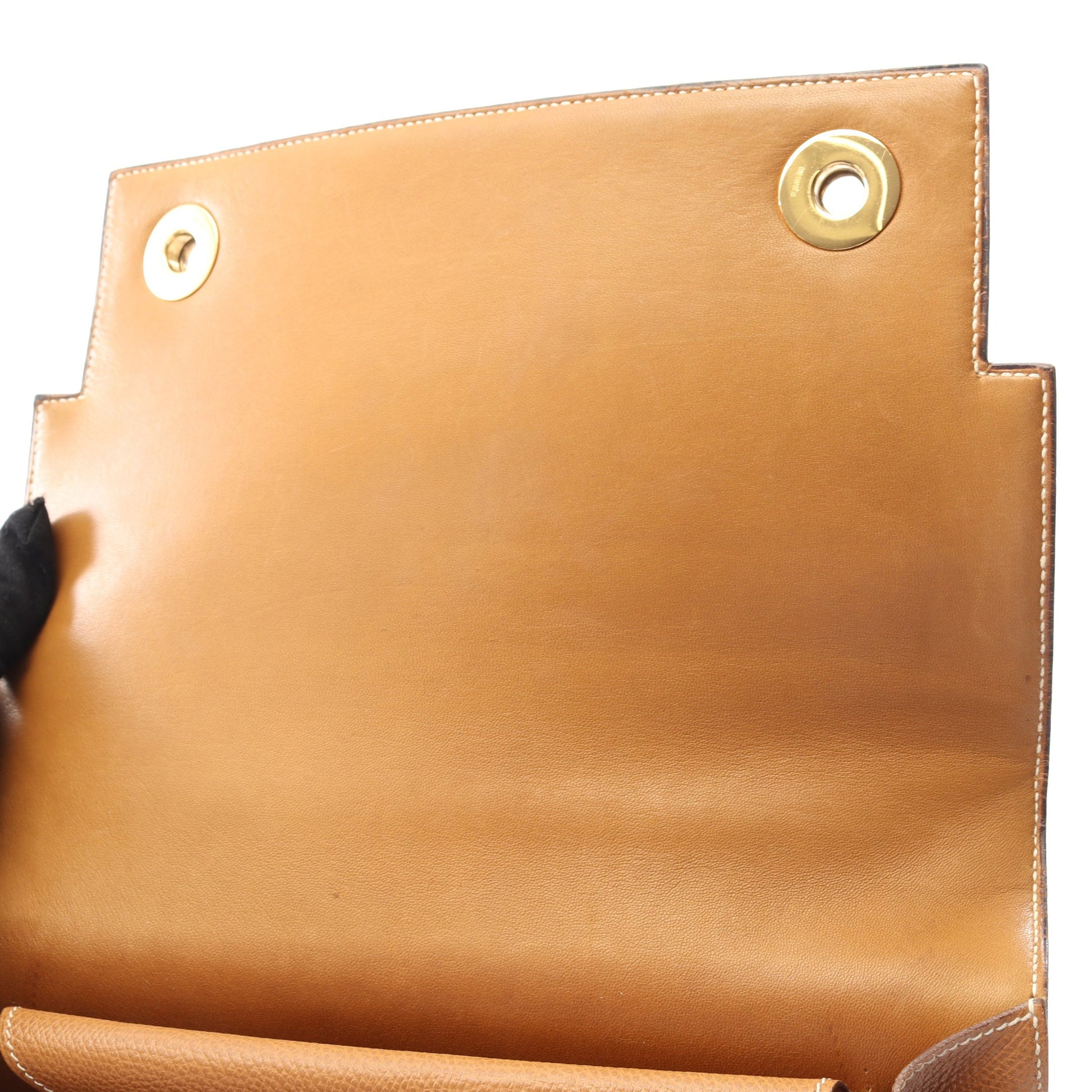 ピアノ ゴールド ハンドバッグ クシュベル ライトブラウン ゴールド金具 ○P刻印 エルメス バッグ HERMES