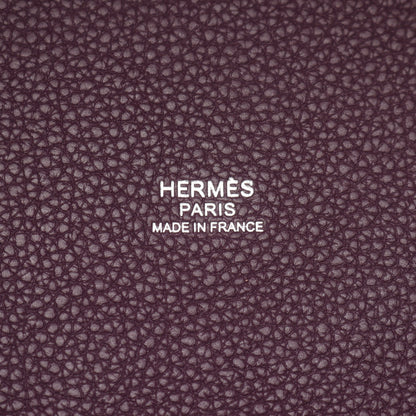 ピコタンロックPM カシス ハンドバッグ トリヨンモーリス パープル シルバー金具 U刻印 エルメス バッグ HERMES