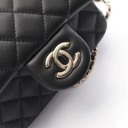 マトラッセ チェーンショルダーバッグ ラムスキン ブラック ゴールド金具 シャネル バッグ CHANEL