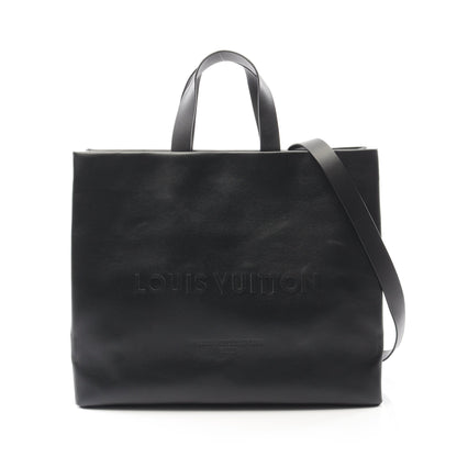 ショッパー トート MM ハンドバッグ トートバッグ レザー ブラック 2WAY ルイヴィトン バッグ LOUIS VUITTON