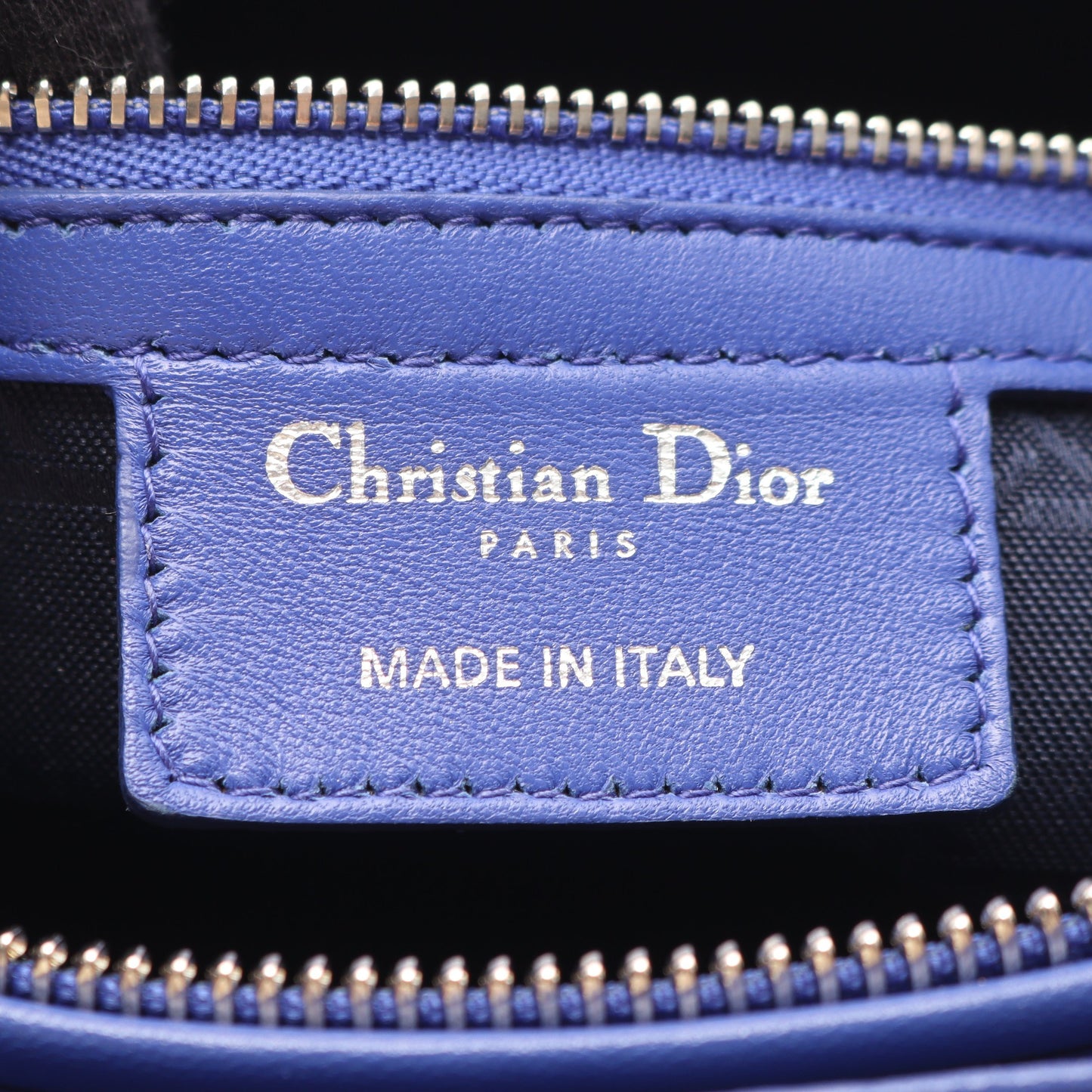 レディディオール ラージ カナージュ ハンドバッグ レザー ブルー 2WAY クリスチャンディオール バッグ Christian Dior