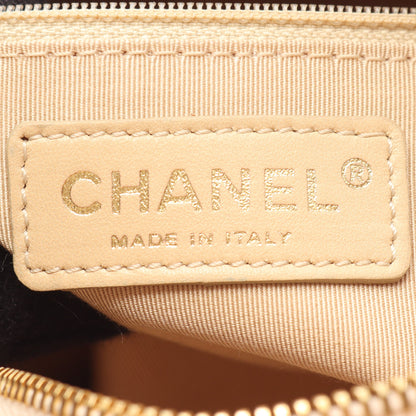 マトラッセ デカココマーク チェーンショルダーバッグ キャビアスキン ベージュ ゴールド金具 シャネル バッグ CHANEL