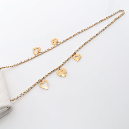 ミニマトラッセ チェーンショルダーバッグ ラムスキン ホワイト ゴールド金具 シャネル バッグ CHANEL